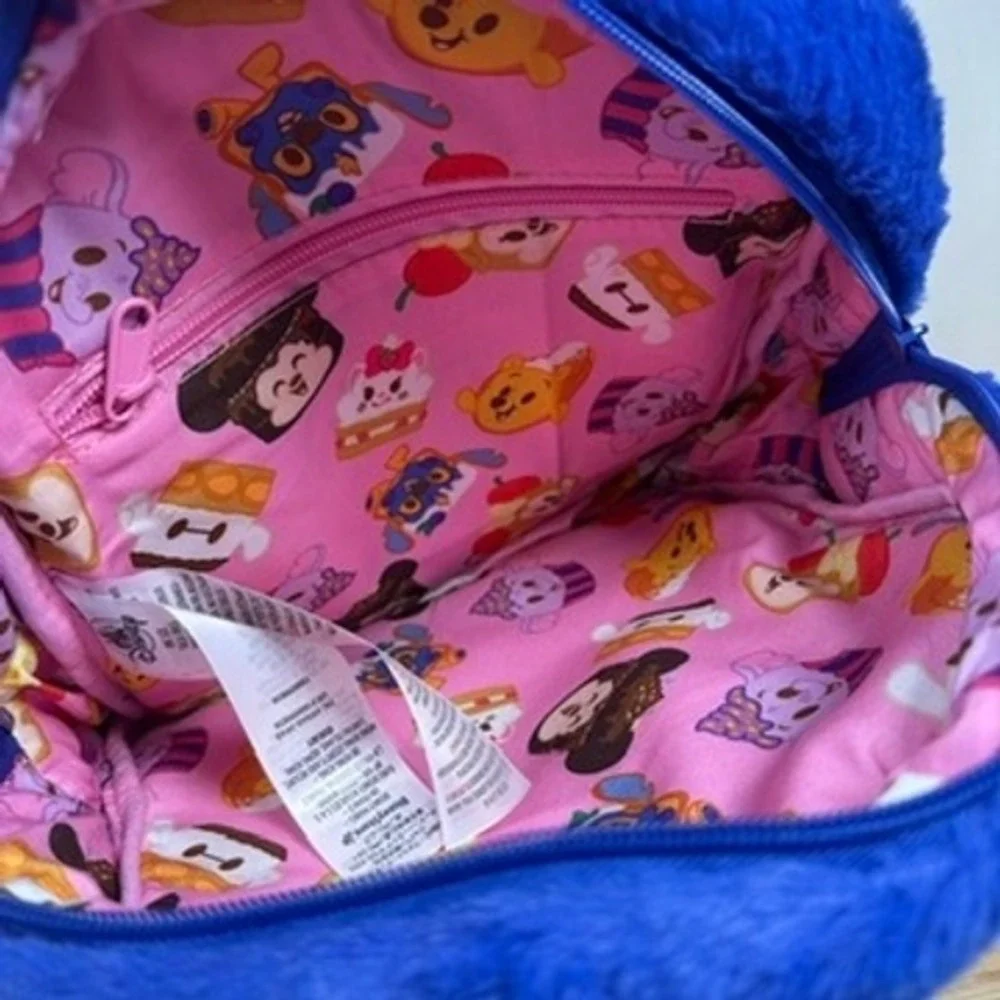 Disney Stitch Munchlings Plush Blueberry Loaf Mini Backpack Bag NWT Soft Kidcore